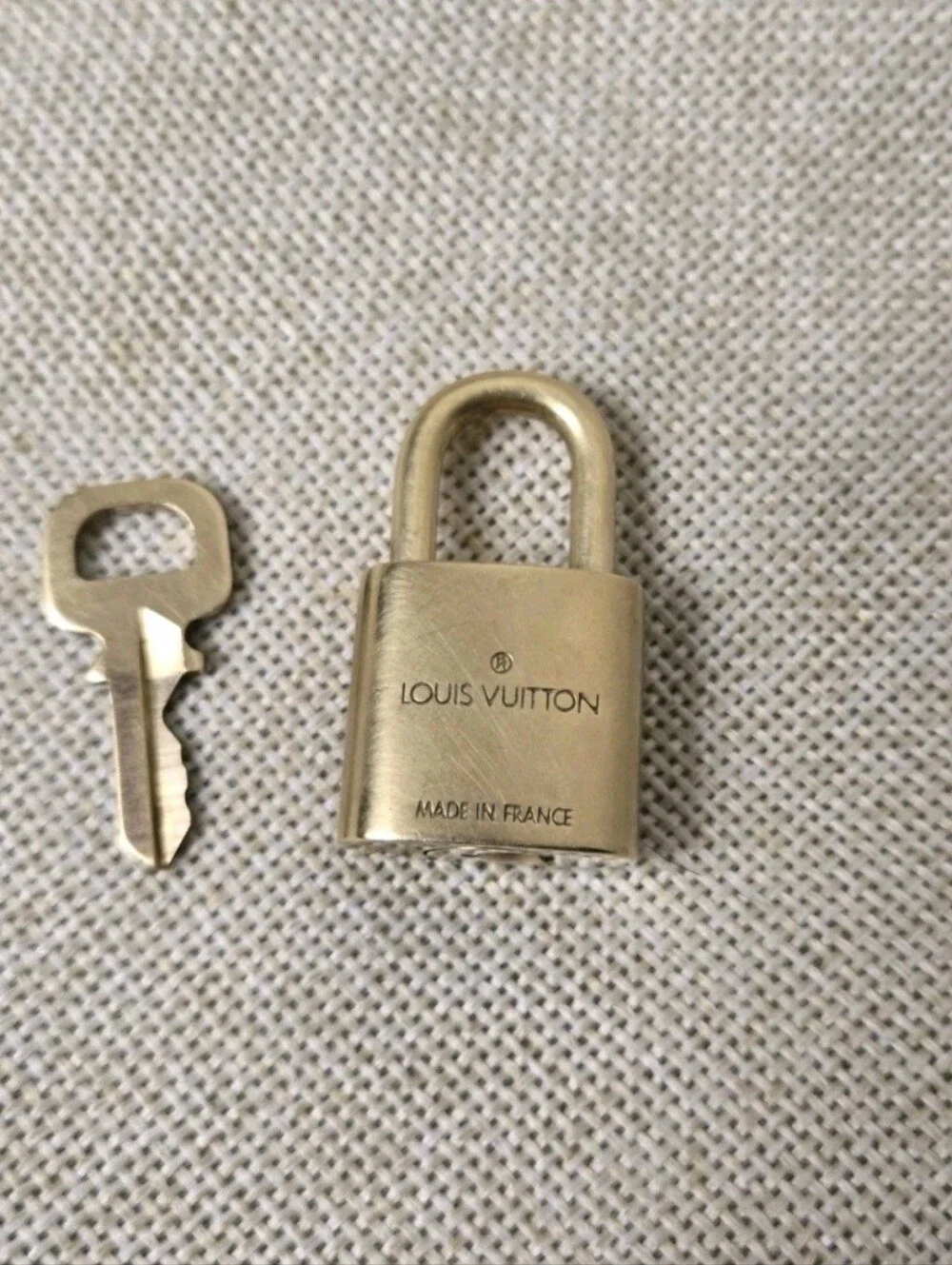 Louis Vuitton Lock and Key #311 Padlock Authentic Gold Bag Charm